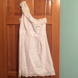 Gianni Bini one shoulder eyelet sundress